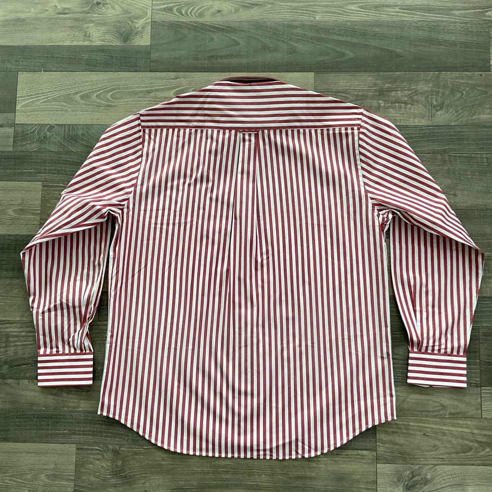 NWT Harvard Pennington & Bailes Button Down Shirt Men’s LARGE Red White Striped - Picture 9 of 10